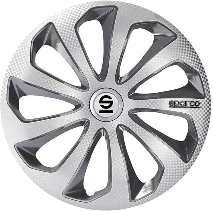 Sparco Wieldoppen Sicilia 15 Inch Abs Zilver/grijs Set Van 4