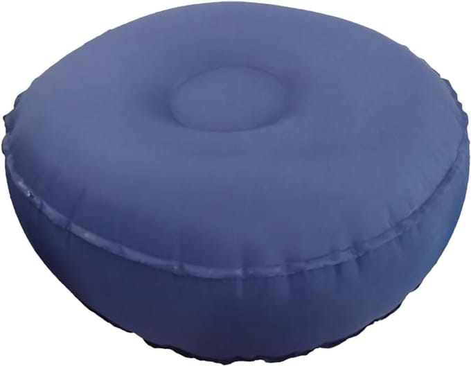 Meditatiekussen - Opblaasbare steun - Ontspanning oefenen - Draagbaar antislip ontwerp - 42x15 cm - Donkerblauw