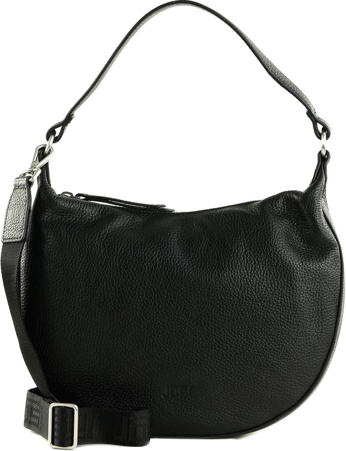 JOST Leren Schoudertas Vika Hobo Bag Nero Zwart