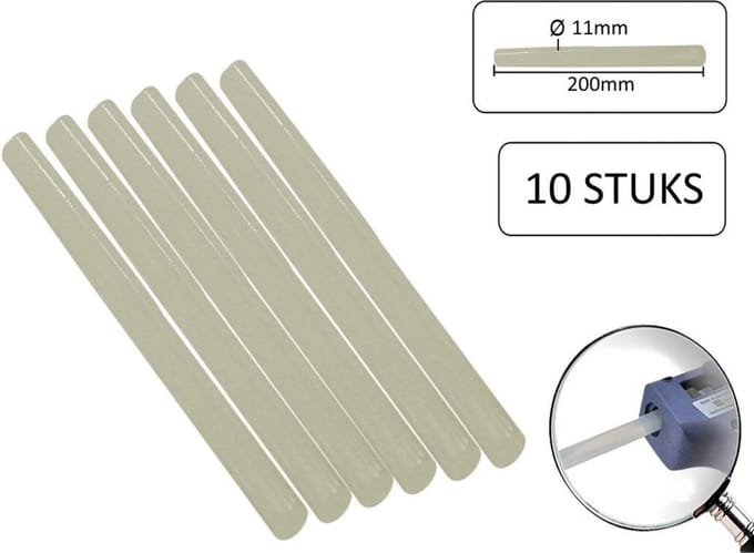 Benson Lijmpatronen voor Lijmpistool - Ø 11 mm - 200 mm Lang - 10 stuks