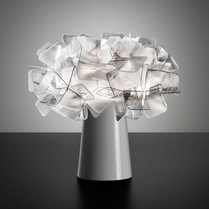 Slamp Clizia LED tafellamp op batterijen, rookgrijs, dimbaar