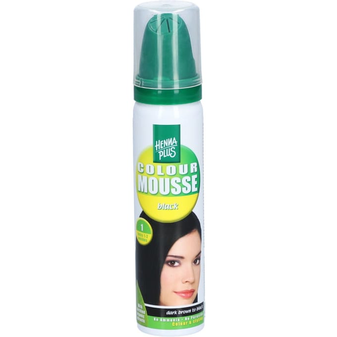 Hennaplus Colour Mousse Styling – Zwart 75 Schuim