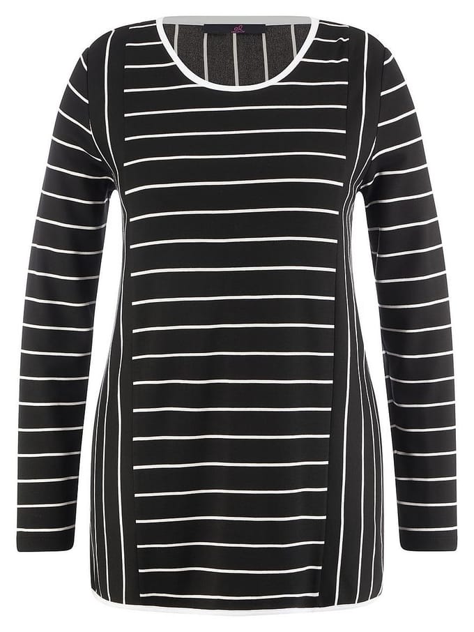 Shirt een ronde hals Van Emilia Lay zwart