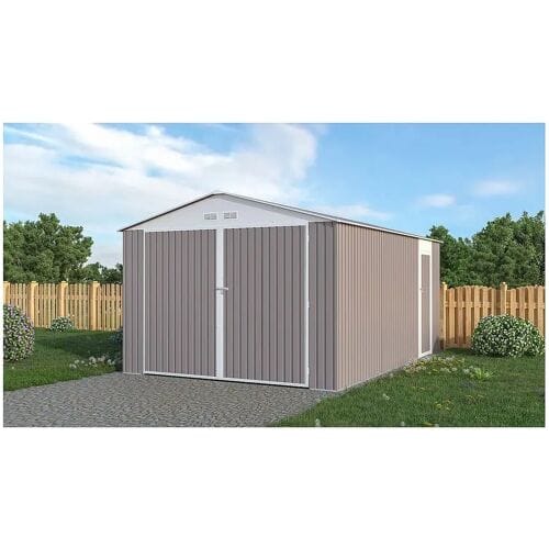 Habitat et jardin Garage metaal met openslaande deuren schuur "Nevada" - 15,36 m²