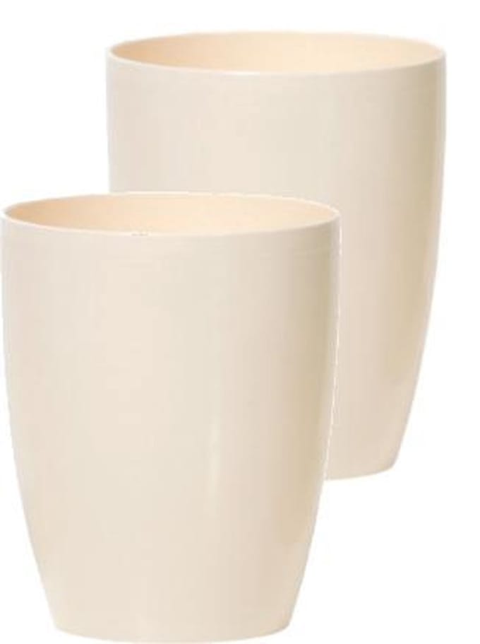 Bloempot Rond Duow 16cm CREME Prosperplast / 2 STUKS ! /