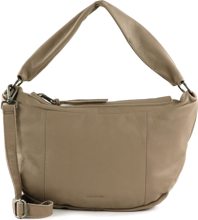 FREDsBRUDER Leren Schoudertas Rousur Small Shoulderbag Taupe Lichtbruin