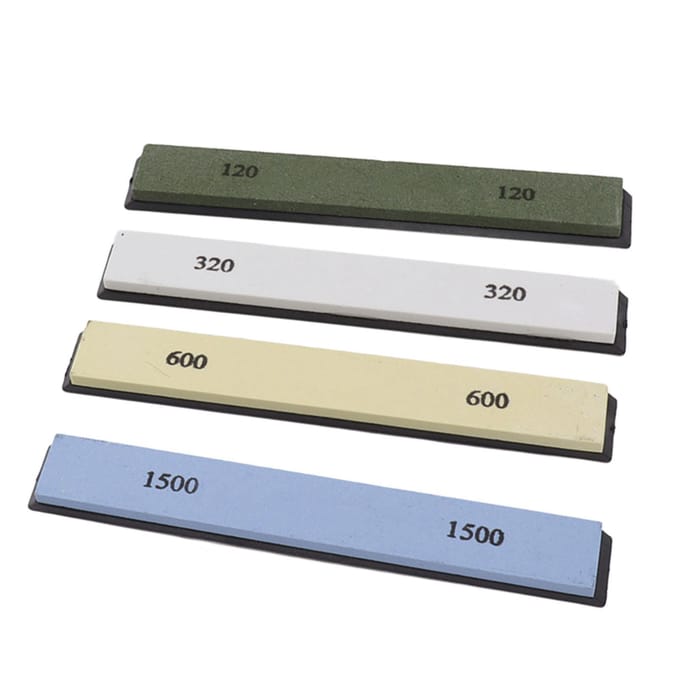 Slijpsteen Wetsteen Set 4 Zijden Korrel 120 320 600 1500 Slijpsteen voor Keuken Vissen beige