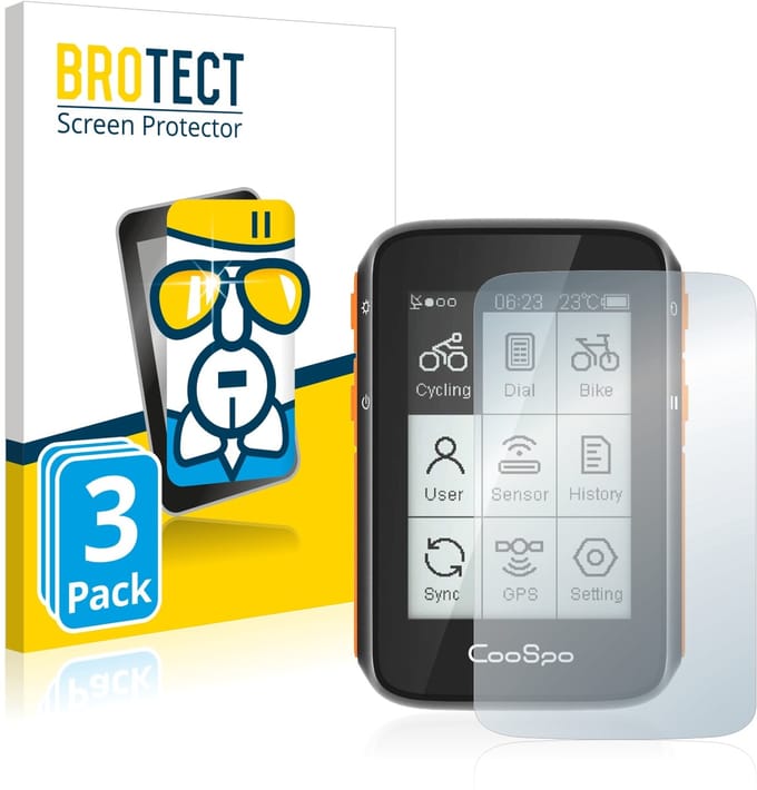 Screenprotector 3 Stuks voor CooSpo BC200 Beschermglas transparant