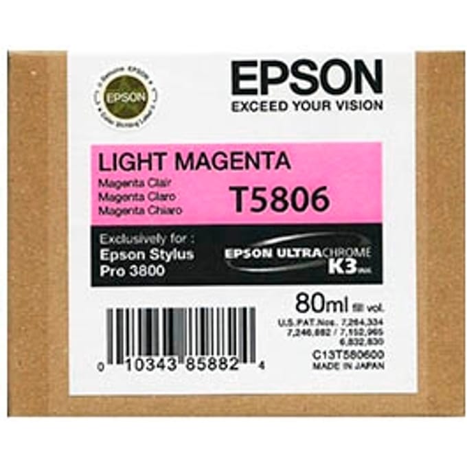 Epson T5806 inktcartridge licht magenta (origineel)