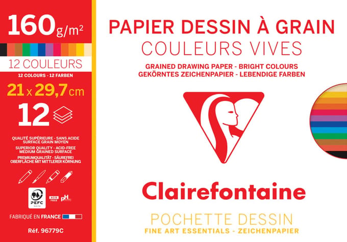 Clairefontaine Geschept Kunstenaarspapier 'à Grain'
