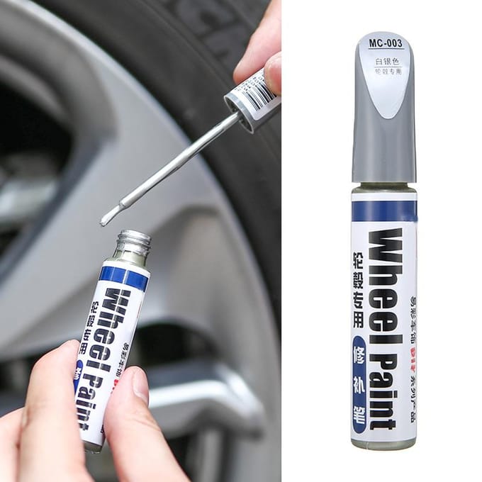 Stylo de réparation de roues de voiture couleur argent 12ml, 1 pièce, stylo anti-rayures, accessoires de voiture gray