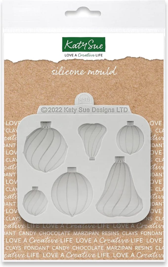 Katy Sue Siliconen Mal Kersballen Swirl Selectie