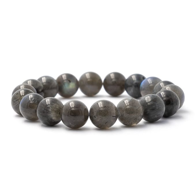 Bixorp Labradoriet Edelstenen Armband - 10mm / 18cm - Luxe Handgemaakte Kralenarmband