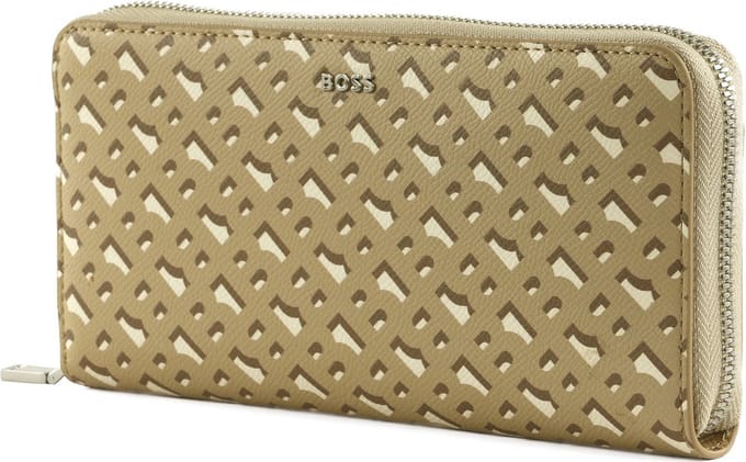 BOSS Portemonnee Liriel Ziparound Wallet Beige