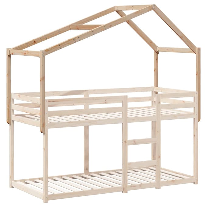 vidaXL - Kinderbedhuisje - 203x80,5x142 - cm - massief - grenenhout