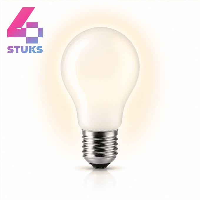 4x Peertje Gloeilamp E27 - 100W - Warm Wit Licht (2700K) - 1050 lm - 1 jaar - Dimbaar