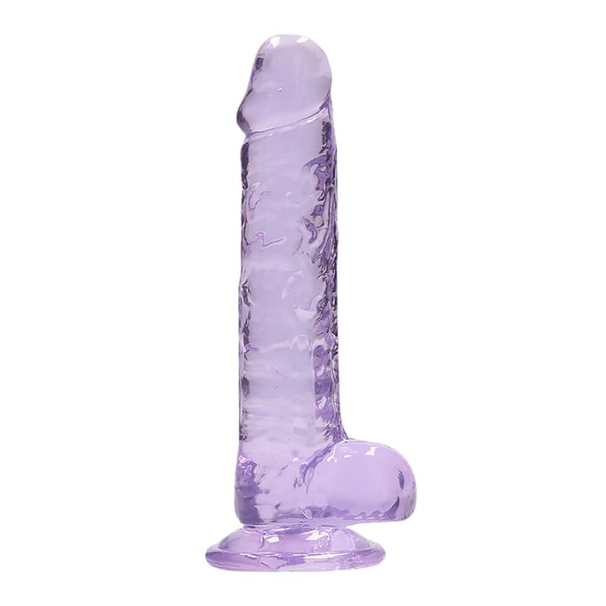 7" / 18 cm Realistic Dildo With Balls - Purple