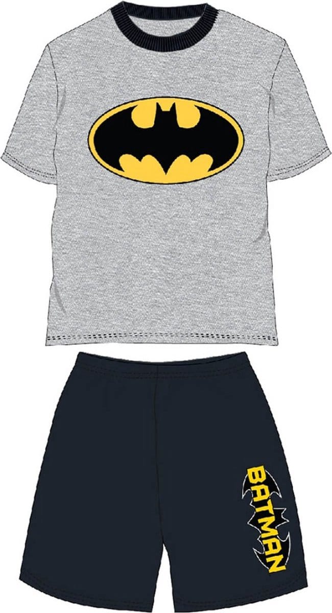 DC Comics Batman - Shortama - Pyjama - Maat 98 - Grijs shirt met zwarte broek