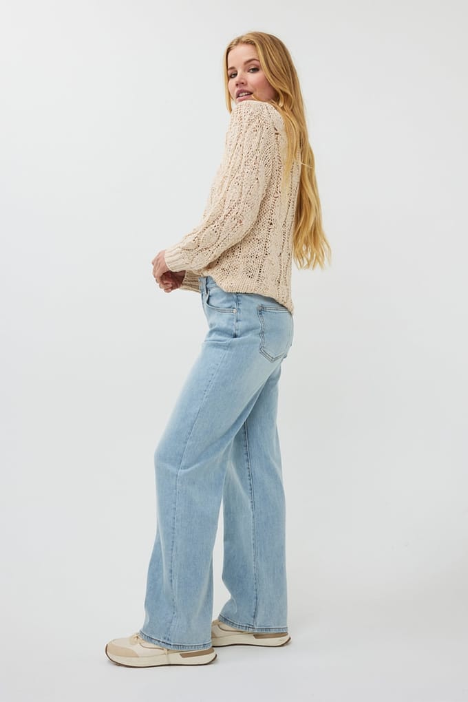 EsQualo Sweater Cable Tape Yarn Sand Taglia: M | Maglioni a maglia Outlet | Donna | Marrone