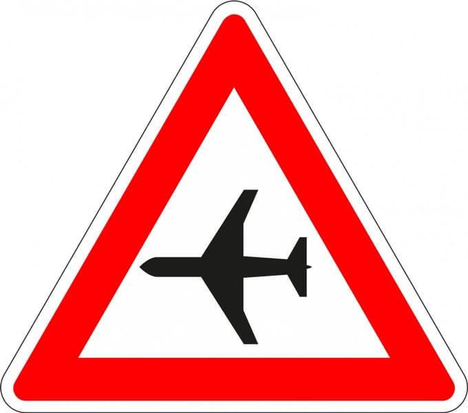 Laagvliegende vliegtuigen sticker, J30 400 mm