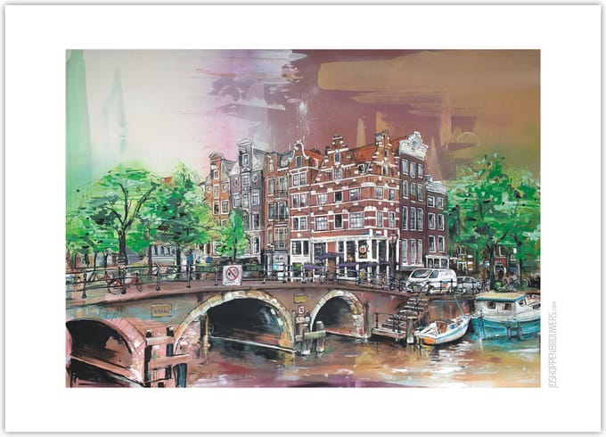 Amsterdam city poster 70x50 cm