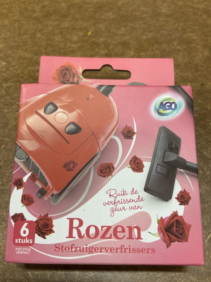 stofzuiger luchtverfrisser set van 6 - Rozengeur - geurparels