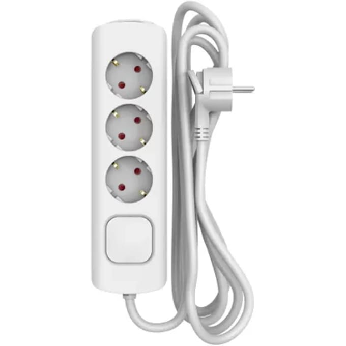 Sencys Stekkerdoos 3-voudig Wit 3 Meter