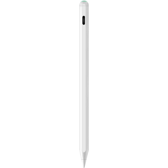 Stylus voor iPad Magnetische Adsorptie met Dubbele Oplaadmodi TypeC & Draadloos Adsorptie Opladen, wit