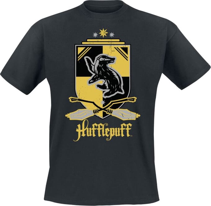Harry Potter Hufflepuff Heren T-shirt - zwart - L