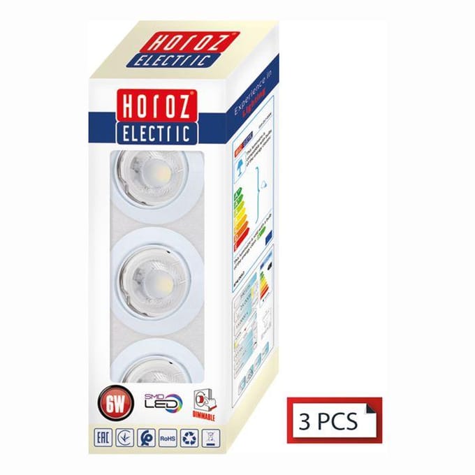 Kit 3 spots mat chroom inbouw richtbaar GU10 6W dimbaar