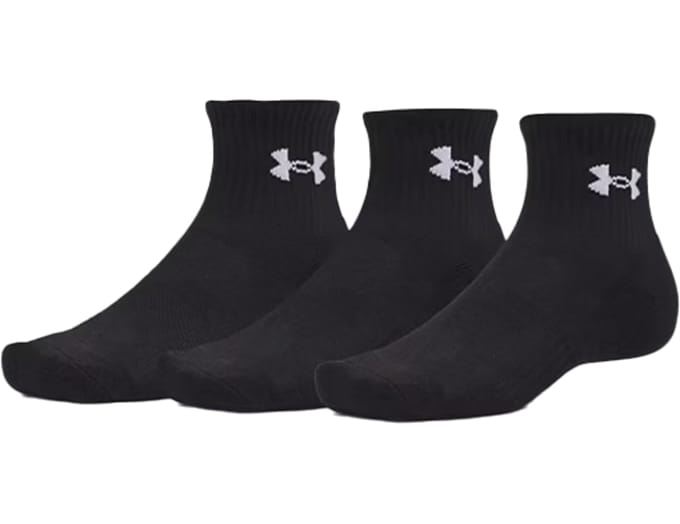 Under Armour Performance Cotton 3p Qtr Sokken Zwart K008