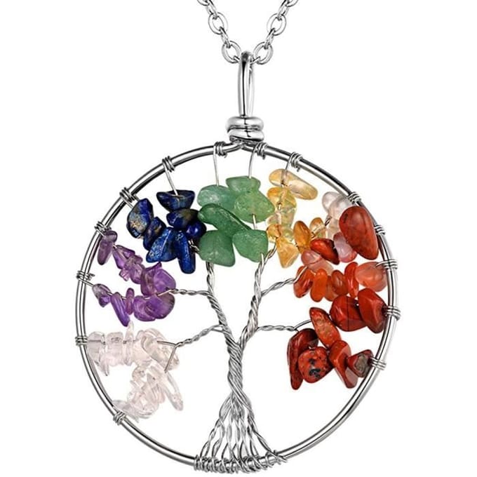 Collier - Arbre de Vie - Acier Inoxydable 316L - Doré 18K-Noir - Mixte - Réglable noir