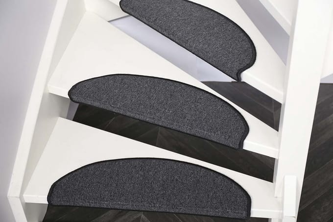 Trapmatten Bali - 15 stuks - antraciet - 65x20x4 cm