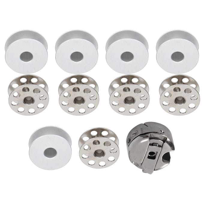 10 Stuks Spoel Spoelhuis Metalen Spoel Transportvoet Industriële Naaimachine Accessoires white