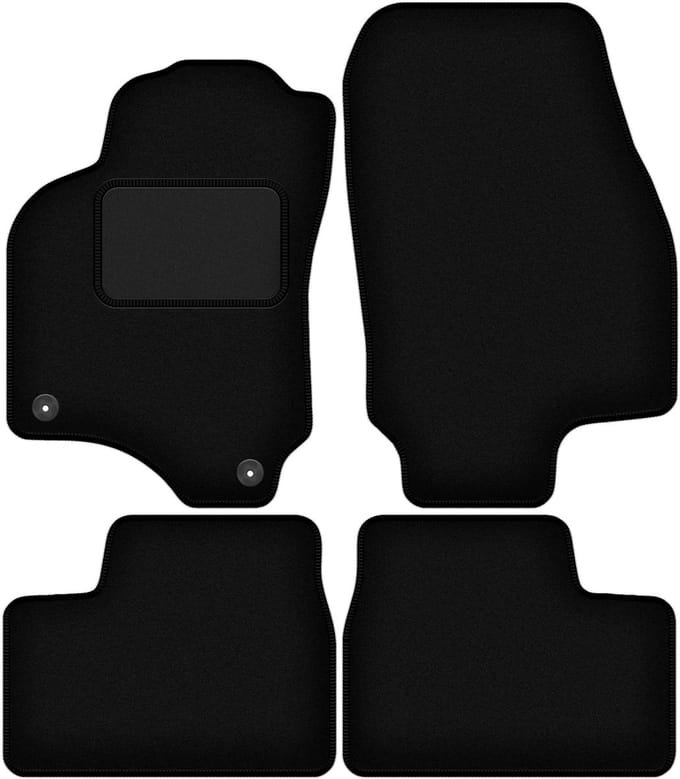 Zwarte veloursmatten voor: Opel Astra G cabrio, coupé, bertone (1998-2009)