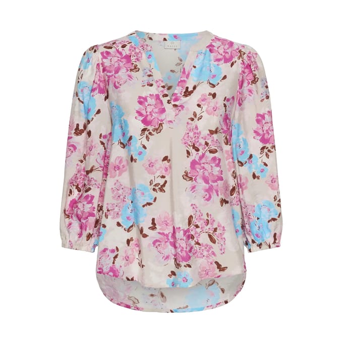 Damesblouse met lange mouwen KAFFE Haisley O-neck