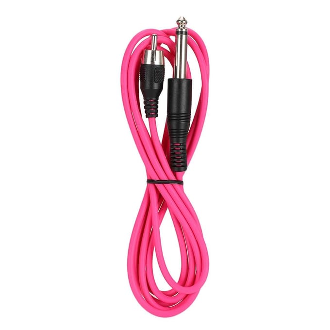 Siliconen Haaklijn voor Rechte RCA Interface Tattoo Machine Voeding Accessoire (Rood) pink