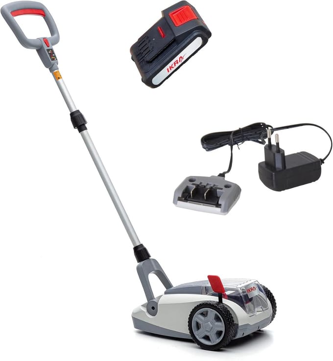 Accu Grasmaaier - Mulchmaaier Grasmaaier - Gazon Onderhoud - Borstelloze Motor - 21 cm Maaibreedte - Grijs Rood