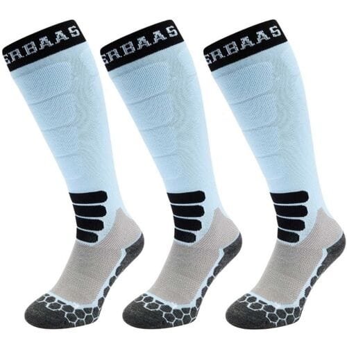 Poederbaas Skisokken Merinowol Pro - 3-pack Blauw - Maat 43/46