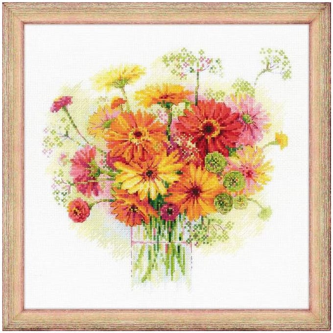 Riolis borduurpakket Gerbera's 1485