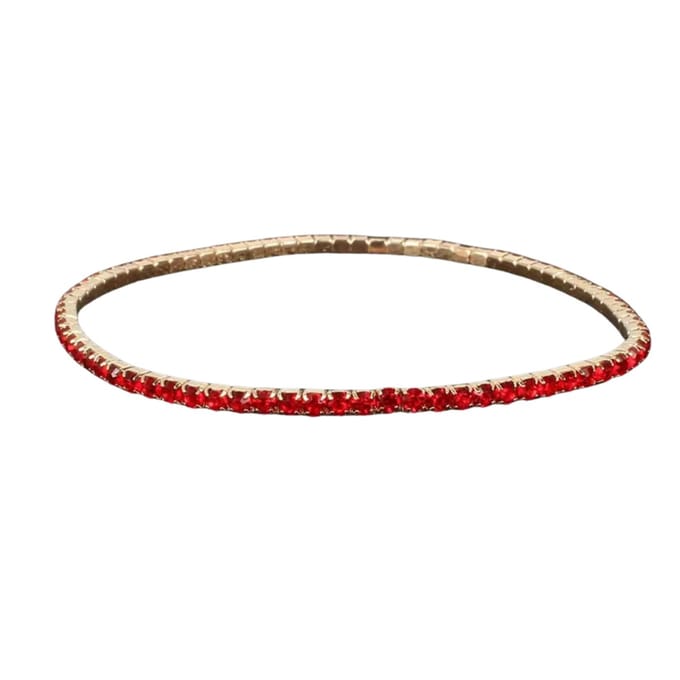 Livano Armband - Staal - Nep Zilver - Dames - Rood