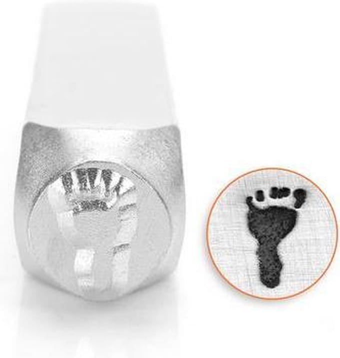 Slagstempel Voetafdruk Links | Hoogte 9,5mm