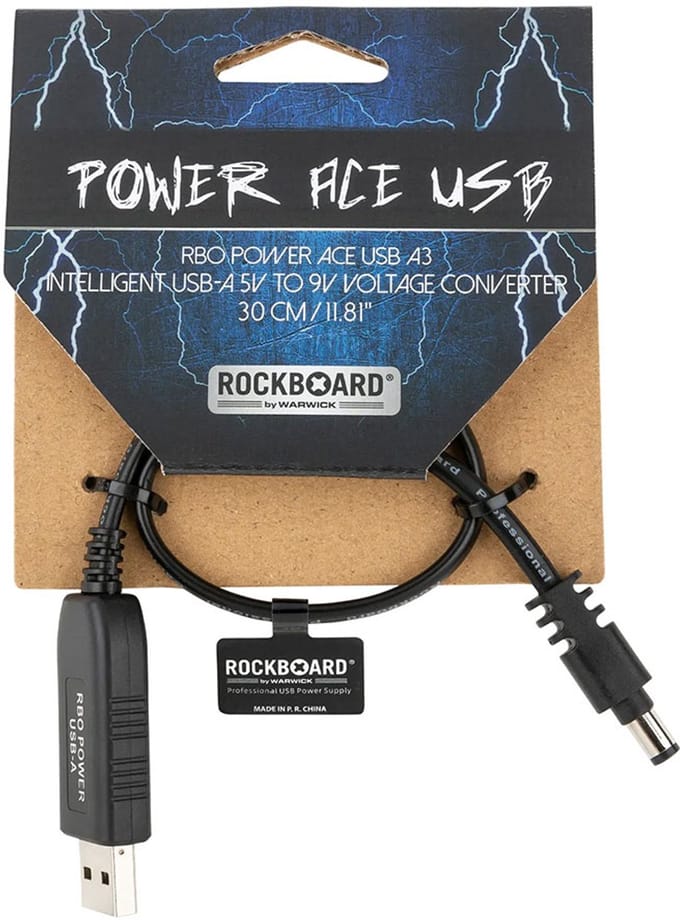 RockBoard Power Ace Intelligent USB-A 5V to 9V Voltage Converter, 30 cm - USB voedingsadapter