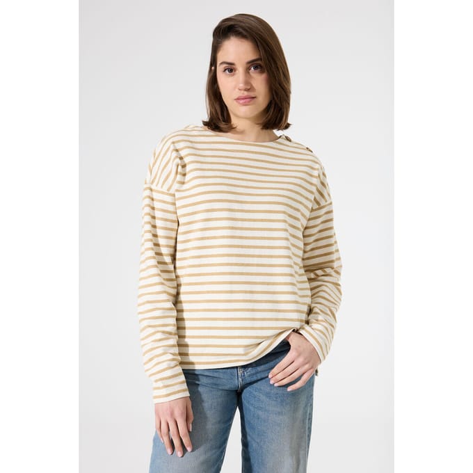 Gestreepte pull met decoratieve knopen voor vrouw Garcia