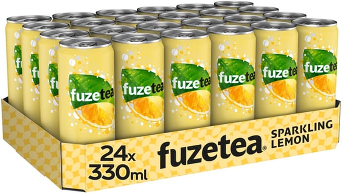 Fuze Tea - Sparkling Lemon Black Tea – 24 x 330 ml – Tray