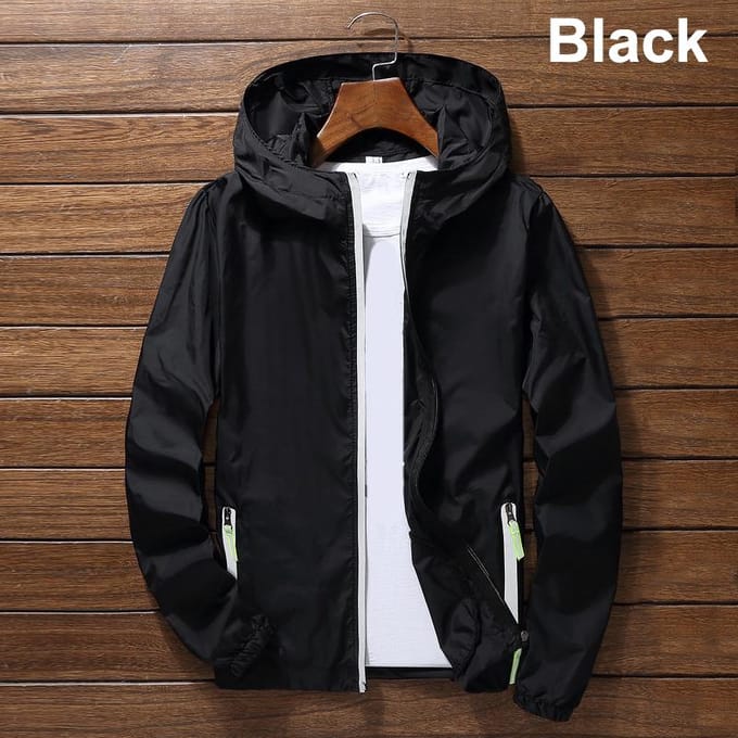 Mannen Rits Jas Uitloper Jas Windjack Casual Mannelijke Lente Herfst Bomberjacks XL black