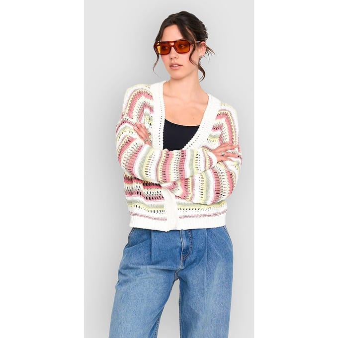 24 Colours 41365B Striped Knitted Vest patroon