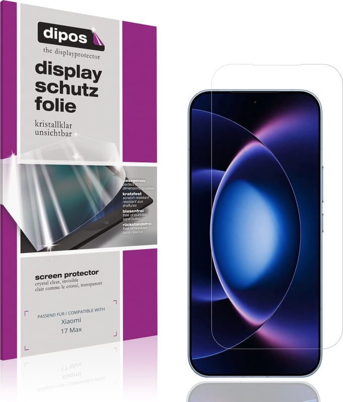 dipos – 4x Beschermfolie geschikt voor Xiaomi 17 Max | Krasbestendige & heldere Screenprotector Ultra-Thin