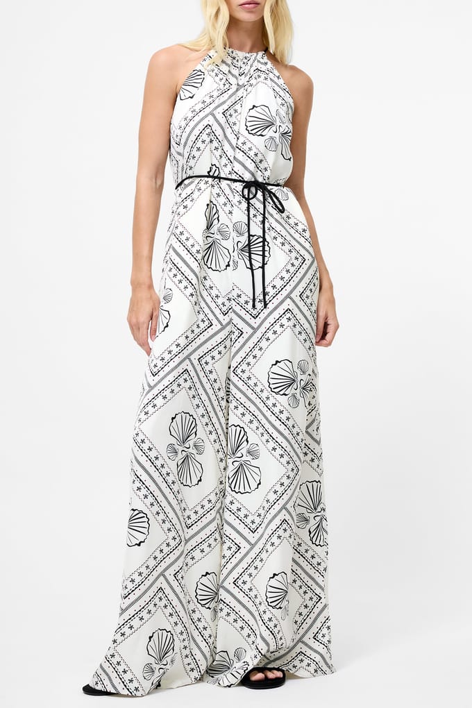 French Connection Catherine Damasco Jumpsuit White/black Taglia: 10 | Tute Outlet | Donna | Bianco