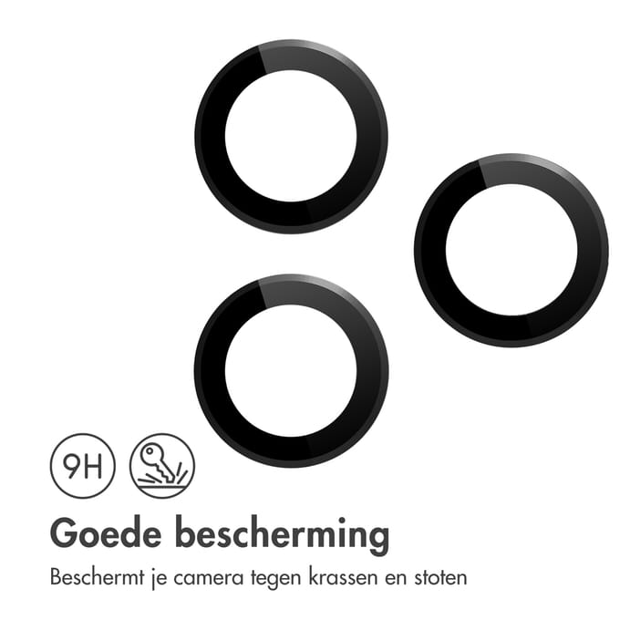imoshion Camera Lens Protector - Geschikt geschikt voor Apple iPhone 16 Pro/ geschikt voor Apple iPhone 16 Pro Max - 2 Pack - Black Titanium